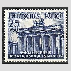 FRIM�RKER TYSK RIGE: 1941 | AFA 794 | Tysk Derby - 25+50 pf. ultramarin - Postfrisk