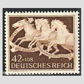 FRIM�RKER TYSK RIGE: 1942 | AFA 810 | Brune b�nd - 42+108 pf. brun - Postfrisk