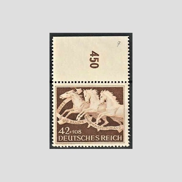 FRIMRKER TYSK RIGE: 1942 | AFA 810 | Brune bnd - 42+108 pf. brun - Postfrisk