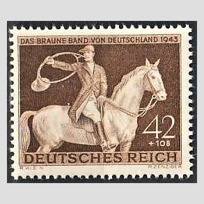 FRIM�RKER TYSK RIGE: 1943 | AFA 851 | Brune b�nd - 42 + 108 pf. brun - Postfrisk