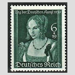 FRIM�RKER TYSK RIGE: 1939 | AFA 695 | Tysk kunst. - 6 + 19 pf. gr�n - Postfrisk