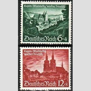 FRIM�RKER TYSK RIGE: 1940 | AFA 743,744 | Genforening - 6 + 12 pf. + (4,8 pf.) - Postfrisk