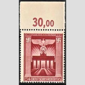 FRIM�RKER TYSK RIGE: 1942 | AFA 822 | 10-�rs magtovertagelse - 54+96 pf. - Postfrisk