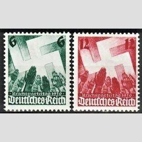 FRIM�RKER TYSK RIGE: 1936 | AFA 627,628 | Partidag. - 6 + 12 pf. - Postfrisk