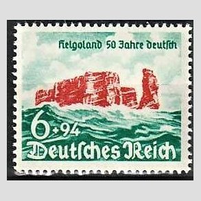 FRIM�RKER TYSK RIGE: 1940 | AFA 745 | Helgoland - 6 + 94 pf. - Postfrisk