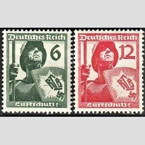 FRIM�RKER TYSK RIGE: 1937 | AFA 639-40 | Luftv�rn. - 6 + 12 pf. - Postfrisk