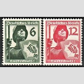 FRIM�RKER TYSK RIGE: 1937 | AFA 639-40 | Luftv�rn. - 6 + 12 pf. - Postfrisk