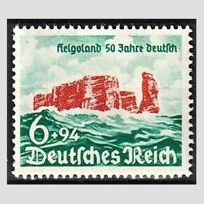 FRIM�RKER TYSK RIGE: 1940 | AFA 745 | Helgoland - 6 + 94 pf. - Postfrisk