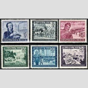 FRIM�RKER TYSK RIGE: 1944 | AFA 883-88 | Velg�renhedsm�rker - 6+9 - 24+36 pf. i s�t - Postfrisk