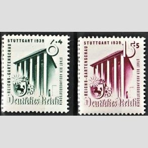 FRIM�RKER TYSK RIGE: 1938 | AFA 687,688 | Haveudstilling. - 6 + 15 pf. + (4,5 pf.) - Postfrisk