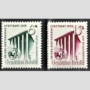 FRIM�RKER TYSK RIGE: 1938 | AFA 687,688 | Haveudstilling. - 6 + 15 pf. + (4,5 pf.) - Postfrisk