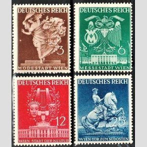 FRIM�RKER TYSK RIGE: 1941 | AFA 763-66 | Wien messe. - 3 - 25 pf. - Postfrisk