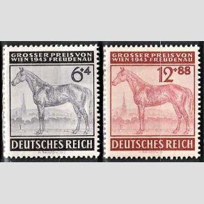 FRIM�RKER TYSK RIGE: 1943 | AFA 852,853 | Wien Derby - 6 + 12 pf. + (4,88 pf.) - Postfrisk