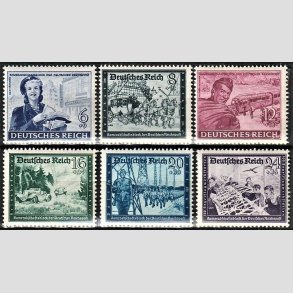 FRIM�RKER TYSK RIGE: 1944 | AFA 883-88 | Velg�renhedsm�rker - 6+9 - 24+36 pf. i s�t - Postfrisk