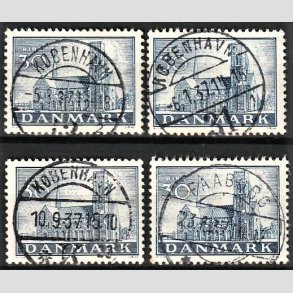 FRIMRKER DANMARK | 1936 - AFA 233 - Reformationen 30 re bl x 4 - Lux Stemplet