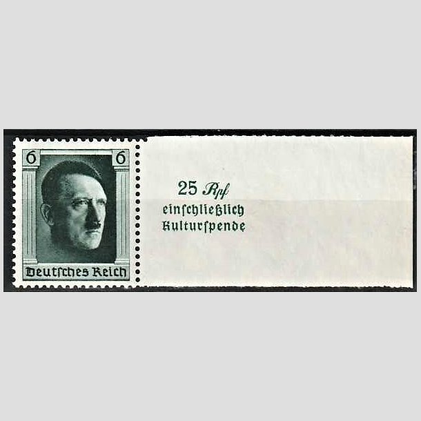 FRIMRKER TYSK RIGE: 1937 | AFA 643 | Adolf Hitler. - 6 + 19 pf. - Postfrisk