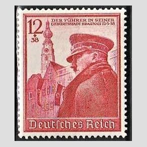 FRIM�RKER TYSK RIGE: 1939 | AFA 686 | Hitlers 50 �rs f�dselsdag - 12 + 38 pf. - Postfrisk