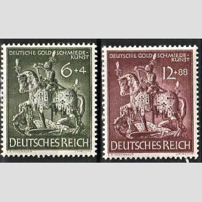 FRIM�RKER TYSK RIGE: 1943 | AFA 855,856 | Guldsmedekunst - 6 + 12pf. + (4 og 88 pf.) - Postfrisk