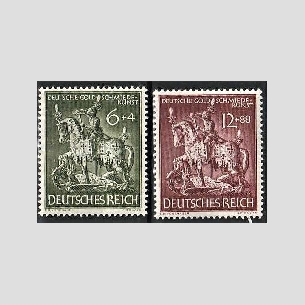 FRIMRKER TYSK RIGE: 1943 | AFA 855,856 | Guldsmedekunst - 6 + 12pf. + (4 og 88 pf.) - Postfrisk