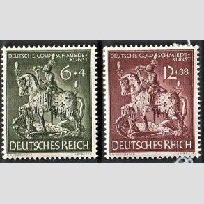 FRIM�RKER TYSK RIGE: 1943 | AFA 855,856 | Guldsmedekunst - 6 + 12pf. + (4 og 88 pf.) - Postfrisk