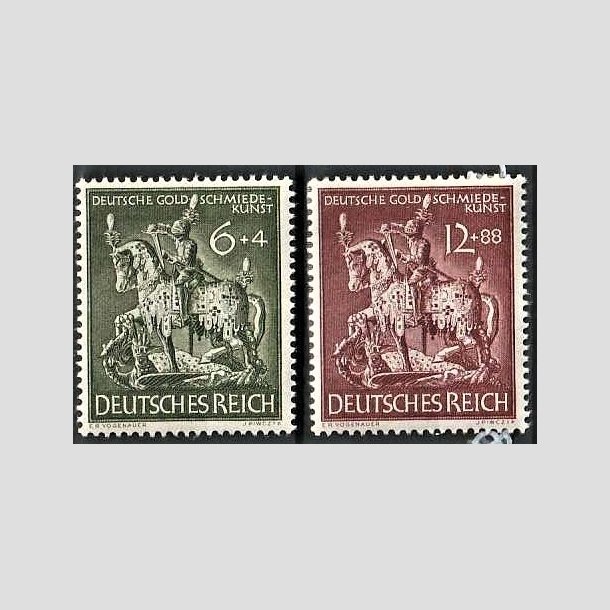 FRIMRKER TYSK RIGE: 1943 | AFA 855,856 | Guldsmedekunst - 6 + 12pf. + (4 og 88 pf.) - Postfrisk