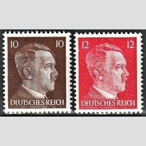 FRIM�RKER TYSK RIGE: 1943 | AFA 823,824 | Bogtryk. - 10 + 12 pf. - Postfrisk