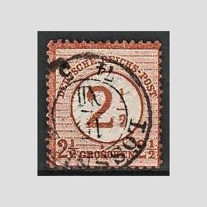 FRIM�RKER TYSK RIGE: 1874 | AFA 29 | Nyt v�rdip�tryk - 2�/ 2� r�dbrun - Stemplet