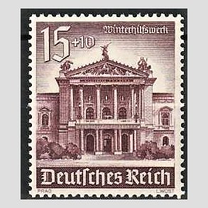 FRIM�RKER TYSK RIGE: 1940 | AFA 752 | Vinterhj�lp. - 15+10 pf. lilla - Postfrisk