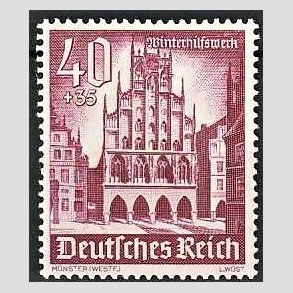 FRIM�RKER TYSK RIGE: 1940 | AFA 754 | Vinterhj�lp. - 40+35 pf. purpur - Postfrisk