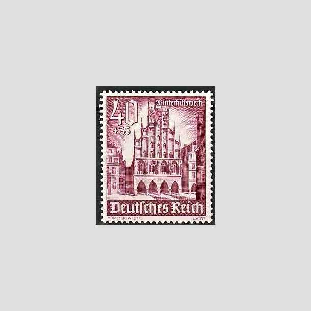 FRIMRKER TYSK RIGE: 1940 | AFA 754 | Vinterhjlp. - 40+35 pf. purpur - Postfrisk