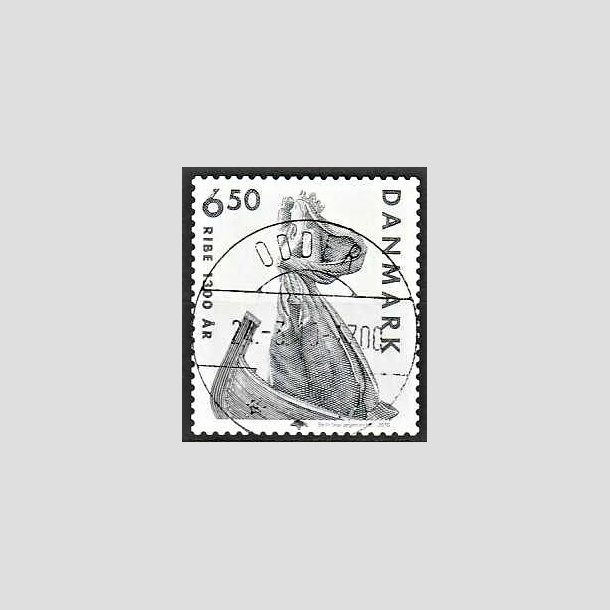 FRIMRKER DANMARK | 2010 - AFA 1615 - Ribe 1300 r - 6,50 Kr. grlig - Pragt Stemplet Odder