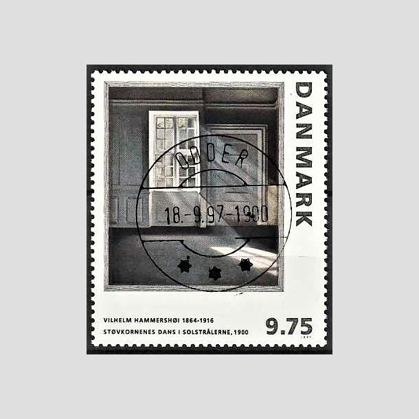 FRIMRKER DANMARK | 1997 - AFA 1158 - Vilh. Hammershj - 9,75 Kr. flerfarvet - Lux Stemplet Odder