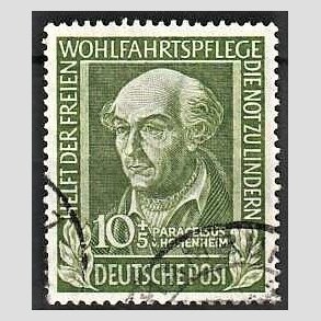 FRIM�RKER VESTTYSKL. BUND: 1949 | AFA 1081 | Velg�renhedsm�rker - 10 + 5 olivengr�n - Stemplet