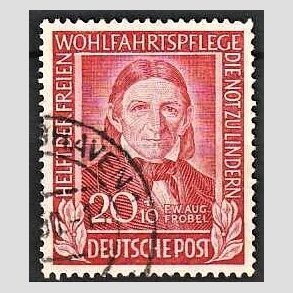 FRIM�RKER VESTTYSKL. BUND: 1949 | AFA 1082 | Velg�renhedsm�rker - 20 + 10 pf. r�d - Stemplet