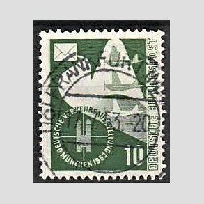 FRIM�RKER VESTTYSKL. BUND: 1953 | AFA 1131 | Trafikudstilling M�nchen. - 10 pf. gr�n - Stemplet