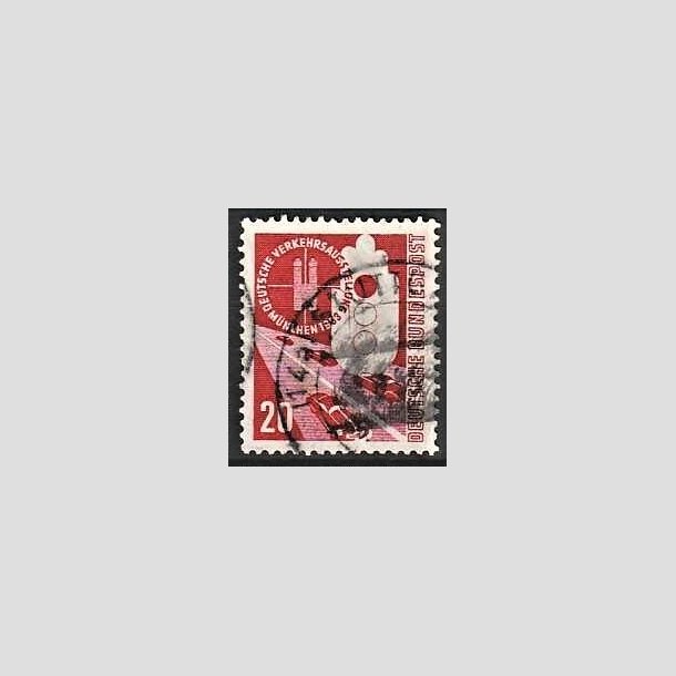 FRIMRKER VESTTYSKL. BUND: 1953 | AFA 1132 | Trafikudstilling Mnchen. - 20 pf. rd - Stemplet