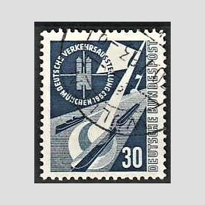 FRIM�RKER VESTTYSKL. BUND: 1953 | AFA 1133 | Trafikudstilling M�nchen. - 30 pf. bl� - Stemplet