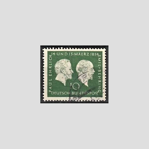 FRIMRKER VESTTYSKL. BUND: 1954 | AFA 1160 | Paul Ehrlich og Emil V. Behring. - 10 pf. grn - Stemplet