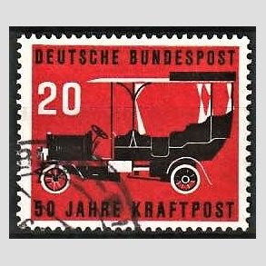 FRIM�RKER VESTTYSKL. BUND: 1955 | AFA 1174 | Bilpost 50 �r. - 20 pf. sort/r�d - Stemplet