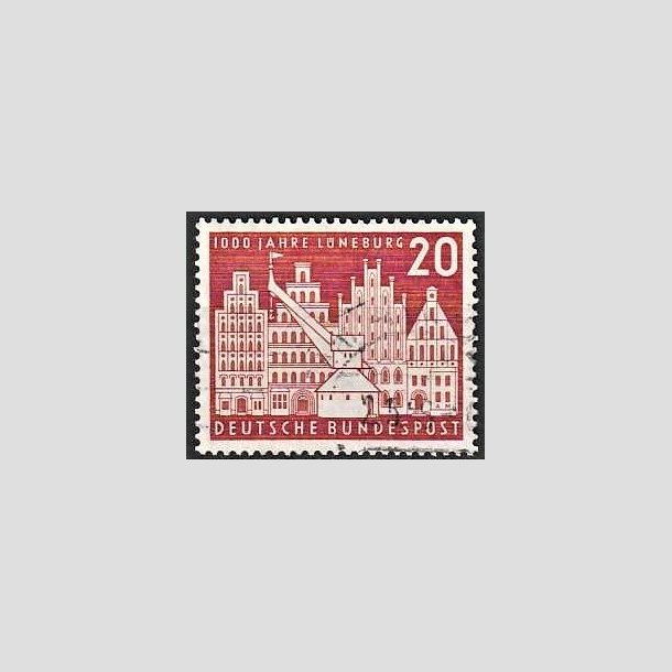 FRIMRKER VESTTYSKL. BUND: 1956 | AFA 1193 | Lneburg 1000 rs byjubilum - 20 pf. brunrd - Stemplet