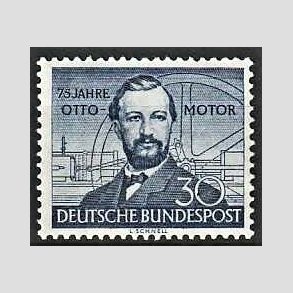 FRIM�RKER VESTTYSKL. BUND: 1952 | AFA 1114 | Otto-Motor - 30 pf. bl� - Postfrisk