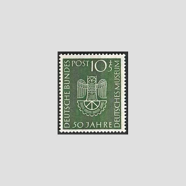 FRIMRKER VESTTYSKL. BUND: 1953 | AFA 1126 | 10+5 pf. grn Deutsches Museum 50 r. - Postfrisk