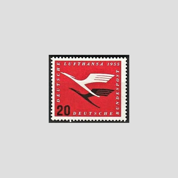 FRIMRKER VESTTYSKL. BUND: 1955 | AFA 1171 | Lufthansas genetablering - 20 pf. rd/sort - Postfrisk