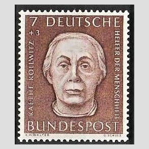 FRIM�RKER VESTTYSKL. BUND: 1954 | AFA 1163 | Menneskehedens Hj�lpere - 7 + 3 pf. brun - Postfrisk