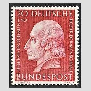 FRIM�RKER VESTTYSKL. BUND: 1954 | AFA 1165 | Menneskehedens Hj�lpere - 20 + 10 pf. r�d - Postfrisk