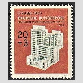 FRIM�RKER VESTTYSKL. BUND: 1953 | AFA 1135 | IFRABA frim�rkeudstilling - 20 + 3 pf. flerfarvet - Postfrisk