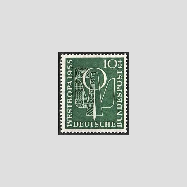 FRIMRKER VESTTYSKL. BUND: 1955 | AFA 1180 | Westropa frimrkeudstilling - 10 + 2 pf. grn - Postfrisk