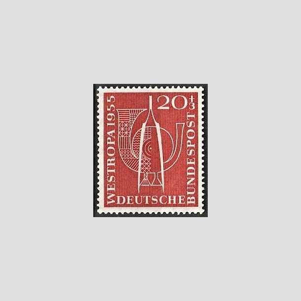 FRIMRKER VESTTYSKL. BUND: 1955 | AFA 1181 | Westropa frimrkeudstilling - 20 + 3 pf. rd - Postfrisk