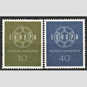 FRIM�RKER VESTTYSKL. BUND: 1959 | AFA 1284,1285 | Europam�rker - 10 pf. + 40 pf. i s�t - Postfrisk