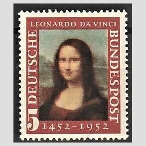 FRIM�RKER VESTTYSKL. BUND: 1952 | AFA 1111 | Leonardo da Vinci Mindeudgave - 5 pf. flerfarvet - Postfrisk